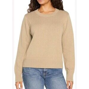 GAP NWT Crewneck Sweater Top Camel Women's XL Tan Beige Comfy Heavy 100% Cotton